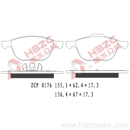 FMSI D1044 car ceramic brake pad for Ford